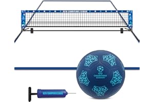 Hy-Pro Officially Licensed UEFA Champions League Football Tennis - UCL, Merchandise, With LED Lights, Size 5 Playground Ball and Pump Included