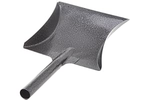 AQBAU | Pelle de Balayage en métal pour poussières Fines - Pelle à poussière - Balayage à Main - Pelle à Charbon - Pelle de Jardin et de Garage (Gris foncé)