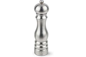 PEUGEOT Paris Chef Manuelle Pfeffermühle, Mahlgradeinstellung u'Select, Höhe: 22 cm, Gebürsteter Edelstahl, Silber, 32500