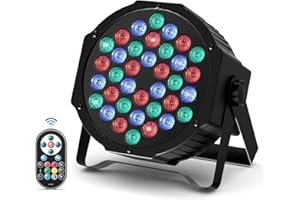 DELIBANG 72W led par Scheinwerfer Strahler RGB DMX Bühnenlicht DJ licht mit Fernbedienung 7 Lichteffekt über Meister-Sklave/Sound/Auto Partylicht für disco Bar Band Konzert Hochzeit Weihnachten