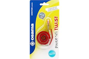 Osama, Biancotape Twist - Cinta Correctora Blanca, 1 Pieza, 10 M - Set Cintas Correctoras Ideal para Material Escolar y Papeleria Oficina, Útil para Borrar y Escribir con Alta Cobertura, Multicolor