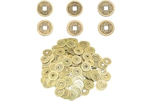 DAQIEPIN 50 Piezas Monedas Feng Shui Chinas Moneda de la Fortuna de la Buena Suerte Monedas I-Ching para la Salud y la Riqueza, 2 cm