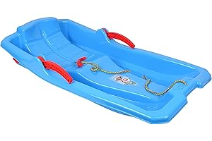 MARMAT Bobschlitten Luge Bob Luge Patins à neige Levier de frein avec corde de traction pour enfants Neige Hiver