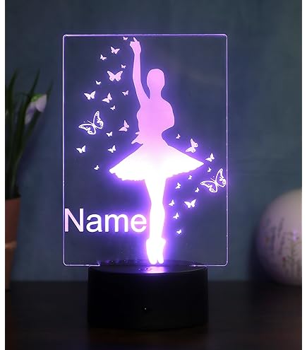 Ballett Tänzer Tischlampe - Weiß-Gold Meerjungfrau Schatten Design 19 Zoll LED