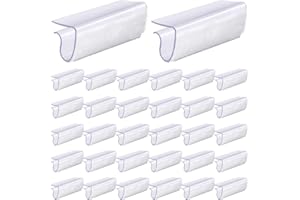 Glarks 30 Pack Rectangular Shape Plastic Table Cover Clips Tablecloth Clips Table Skirting Clips with Hook and Loop for 3/4 to 1 inch Table for Indoor Outdoor Wedding Party Picnic Events