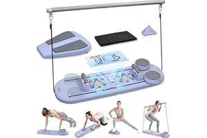 Tanniws NEU 6 in 1 Pilates Reformer Maschine für Hause faltbar alles in einem Bauch-Brett automatische Rebound ab Rolle Rad Pilates Geräte Ganzkörper Workout Gerät Reformer Pilates Maschine mit Zähler
