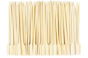 VEYLIN Lot de 100 brochettes en bambou pour barbecue, cocktail (15 cm)