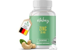 VITABAY Zinc 50 mg - 100 Comprimés - Haute Biodisponibilité - Important pour le Système Immunitaire