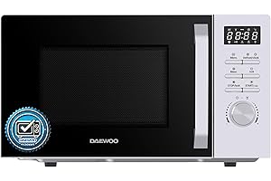 Daewoo MD-FC206GS 2-in-1 Mikrowelle mit Grill, 20 L, 700 W Leistung, 800 W Grill, 8 Automatikprogramme, 5 Leistungsstufen, Timer, Schwarz