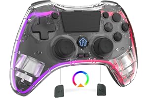 Yeerain Controller für PS-4 Controller, Wireless Gamepad mit 6-Achsen Gyro/Touchpanel/Dual Vibration, 3.5mm Audio Jack & 1000 mAh Batterie, Gaming Joystick Kontroller Kompatibel mit PS-4/Pro/Slim