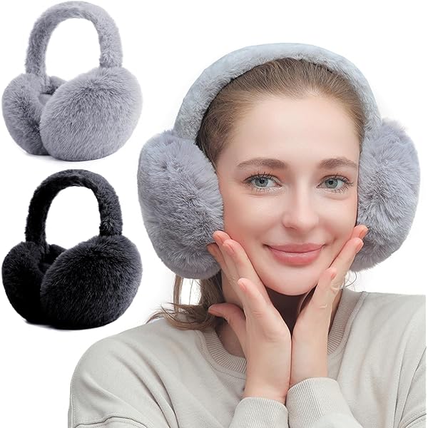 Qcbuegof Manchons D'oreille En Peluche Pour Temps Froid Mode
