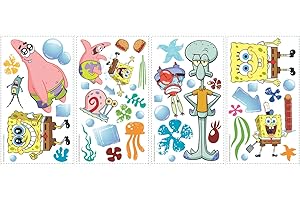 RoomMates - Adesivi da Parete riposizionabili per Bambini, Motivo: Spongebob