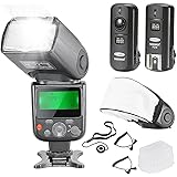 Neewer NW-670 TTL Flash Blitzgerät mit LCD Anzeige Set für Canon DSLR Kameras, beinhaltet: (1)NW-670 Blitz,(1)2,4GHz Wireless