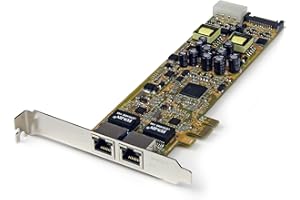‎STARTECH.COM StarTech.com Dual Port PCI Express Gigabit Netzwerkkarte - 2 Port RJ45 PCIe PoE/PSE NIC Server Adapter - 10/100/1000 Mbit