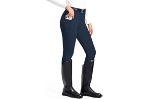 MoFiz Dam vinter fleece ridbyxor leggings med fickor