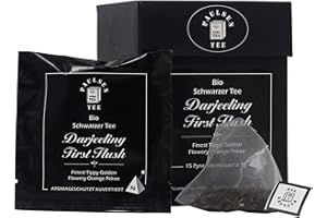 ‎PAULSEN TEE PURE TEA Bio Darjeeling First Flush 15 x 3g (155,33 Euro / kg) Paulsen Tee Schwarzer Tee im Pyramidenbeutel - Bio, rückstandskontrolliert & zertifiziert