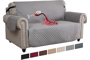 CYCMACO Copridivano 2 Posti Con Braccioli, Copridivani Impermeabile Resistente Alle Macchie E Ai Graffi, Copripoltrona Leggero E Fresco, Lavabile In Lavatrice Con Cuciture Strette, Grigio chiaro