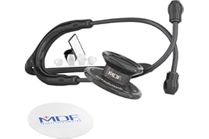 MDF Instruments MD One Premium dwugłowicowy stetoskop ze stali nierdzewnej; bezpłatne części na całe życie; (MDF777-BO); cały czarny