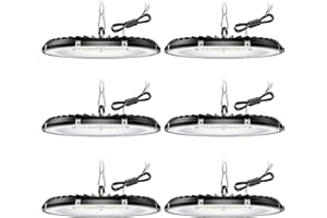 CGSGDK 6 pack 200W UFO LED lampada da officina, luce ad alta baia 15000LM, 6000K bianco freddo industriale lampada