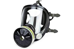 RHINO SMART SOLUTIONS Máscara de Gas Completa Respirador RHINO RH-7011B (ABEK2P3R) Reutilizable para Vapores Orgánicos, Inorgánicos, Gases Ácidos, Amoníaco, Fumigar, Pintura | Proteccion Respiratoria, Filtro y Guantes