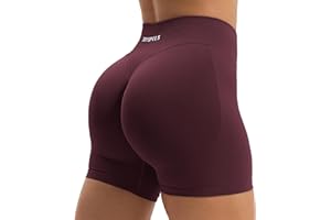 JOYSPELS Scrunch Butt Sport Gym Shorts Damen, V Förmige Bund Kurze Sporthose Damen Radlerhose High Waist Booty Shorts Po Push Up