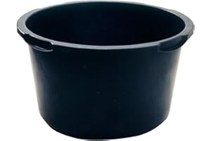 XCLOU GARDEN Xclou Mörtelkasten für Garten und Baustelle, schwarzer Mörtel-Kübel, runde Beton-Wanne aus PE Regenerat, Fassungsvermögen: ca. 90 L, Maße: ca. Ø 68 x 35 cm
