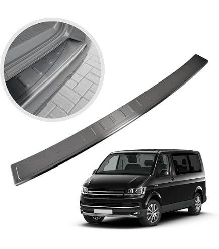 CHROMEMASTER Protezione paraurti posteriore compatibile con Mercedes Vito Classe V W447 2014 in acciaio inox spazzolato, argento opaco, protezione per il bordo del bagagliaio