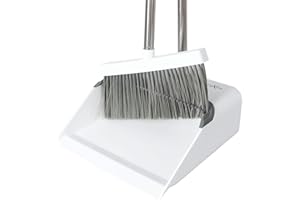 FurnitureXtra Long Handled Dustpan and Brush Combo Sets Upright Dustpan with Long Handled Broom for Indoor and Outdoor floor Sweeping