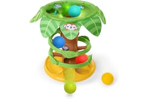Bright Starts Tropical Twirl 2-i-1 bolltorn med ljus och musik, 5 bollar ingår, unisex, 6 månader
