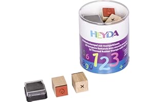 heyda 204888478 Stempel-Dose (Zahlen) Motivgröße: ca. 1,5 x 1,5 cm