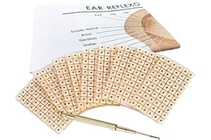 LOKESI Ear Seeds Acupuncture Kit 600 Counts Ear Seeds with Acupuncture Pens Ear Press Seed Vaccaria Needle Ear Seeds Massage Paste Ear Stickers