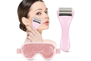 ‎MY NOVEL THINGS my novel things Eisroller Gesicht, Ice Roller Gesicht, Augenmaske Kühlend, Ice Roller für Gesicht und Körper Massagegerät, Gesichts-Spa-Set, Reduzieren Falten Hautpflege,Mit zufälliger Farbe geliefert