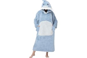 Xinlong Manta Sudadera Larga Oversize con Mangas y Capucha Panda Manta Portátil Sofá Unisex Animales para Hombre Mujer Talla única