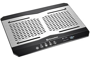 Thermaltake Massive TM CL-N002-PL12BL-A Panneau en Aluminium avec Double Ventilateur de 120 mm et capteur de température réglable pour Ordinateur Portable 10"-17" Noir