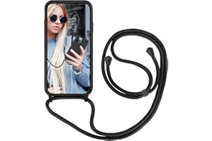 GoodcAcy Handykette Handyhülle für iPhone 15 Pro Max,Smartphone Necklace Hülle mit Band Schutzhülle mit Kette zum umhängen Halskette Flüssig Silikon Case für iPhone 15 Pro Max,Schwarz