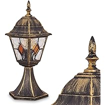 Buitenwandlamp Antibes, wandlamp naar beneden, gegoten aluminium in bruin/ goud met heldere glasruiten, wandlamp met E27 fitting, retro/vintage buitenlamp voor terras en tuin, zonder gloeilampen Buitenwandlamp Antibes, wandlamp naar beneden, gegoten aluminium in bruin/ goud met heldere glasruiten, wandlamp met E27 fitting, retro/vintage buitenlamp voor terras en tuin, zonder gloeilampen