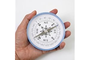 RLXMARTD Extra Large Compass, 360 Degrees Marking, 10 cm Diameter,Compass for Children's learning