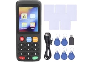 FOCKETY NFC Card Copier Reader Writer, 13.56MHz 125KHz Full Frequency Smart Card Reader Writer Duplicator with Key Fob Cards, USB Contactless NFC Reader Copier for ID IC Card (5 UID Buckles 5 UID