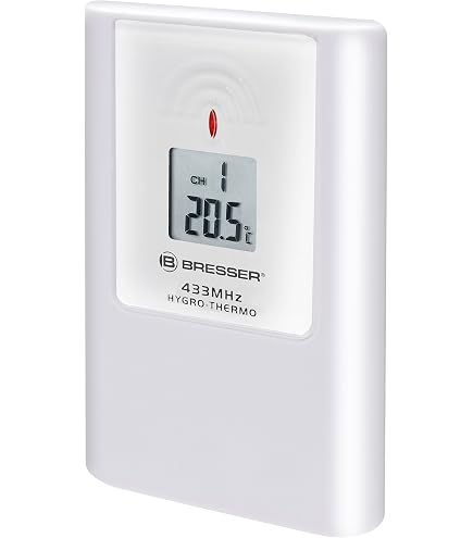 Horloge Météo Radio BRESSER Jumbo - 9 Cm - Pour Bureau & Salon - Heure, Température, Humidité & Prévisions - 5