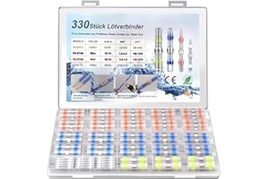 AIVORO 330 Stück Lötverbinder, 10-26 AWG Stossverbinder 0,25-6,0 MM², Kabelverbinder Wasserdicht Set, Lötverbinder mit Schrumpfschlauch, Geeignet für Autos und Schiffe, Schrumpfverhältnis 3:1