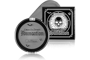 ‎DE'LANCI Graue Gesichtsfarbe Grey Face Paint, Halbmatte Körperfarbe Grau Halloween Make up Volle Deckkraft, Theaterschminke Cosplay Goth Skeleton Skull Ghost Special Effects Vampir Zombie Kostüme Horror Makeup