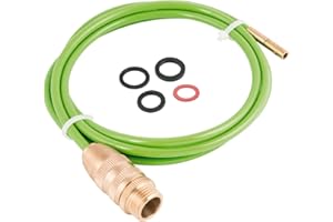 Sanitop-Wingenroth Rohrreinigungsgerät Power Clean, Abflussreiniger mit Wasserdruck, 2 m Länge, mit Adapter 1/2 x 1/2 & Adapter 1/2 x M24, Rohrreiniger ohne Chemie, Grün, 25454 0