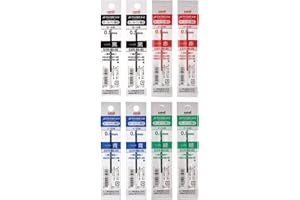 三菱鉛筆 Uni Jetstream Ballpoint Pen Refill 0.5mm, 8 Pieces, Black, Red, Blue, Green [SXR8005]