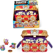 Piratix King Croc – Coccodrillo Articolato Con Fauci Che Masticano – Include Capitano Jawcrush, Forziere E Tesori Esclusivi – Gioco Da Tavolo Per Bambini E Bambine