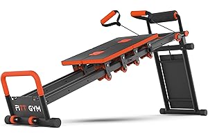 New Image Fitness Equipment FITTGym FITT Gym - Macchina per allenamento a casa, pieghevole e facile da montare, posizionamento regolabile per tutto il corpo, arancione, grande