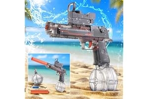 SLVCREK Pistola ad Acqua Elettrica per Bambini e Adulti, Pistole Giocattolo ad Acqua Alta Capacità 434CC, Water Gun Automatica Ricaricabile Water Blaster per Estate Giardino Piscina Spiaggia