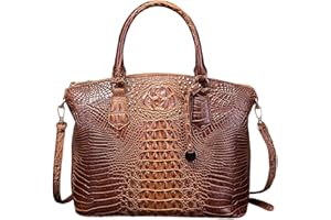 NICOLE & DORIS Classic Handbags for Women Crocodile Handbag Fashion Top-Handle Bags Work Bag Tote Bag Medium Size Shoulder Bags PU Leather Crossbody Bag