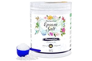 ‎NORTEMBIO Nortembio Epsom Salz 100% Pur 800 g – Konzentrierte Magnesiumquelle | Für Empfindliche Haut | Mit Vitamin C & E | Ohne Zusatzstoffe | Natürliches Pflegebad + Gratis E-Book