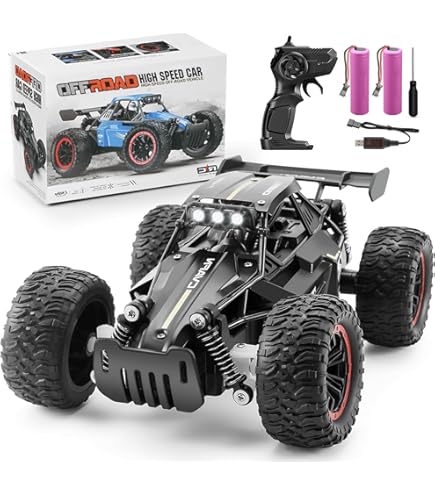 Joellfuner Afstandsbestaande RC Buggy met LED Licht, Waterdicht, 2WD, 20 km/ u, Offroad Speelgoedauto voor Kinderen, Cadeau