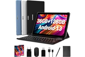 FASTWD Tablet 2024 Newest Android 13 Tablet 10 Pollici,Tablet PC 5G WiFi 36GB RAM+128GB ROM (1TB TF),Batteria 8000mAh,Tablet 2 in 1 con tastiera,penna,mouse,Grigio